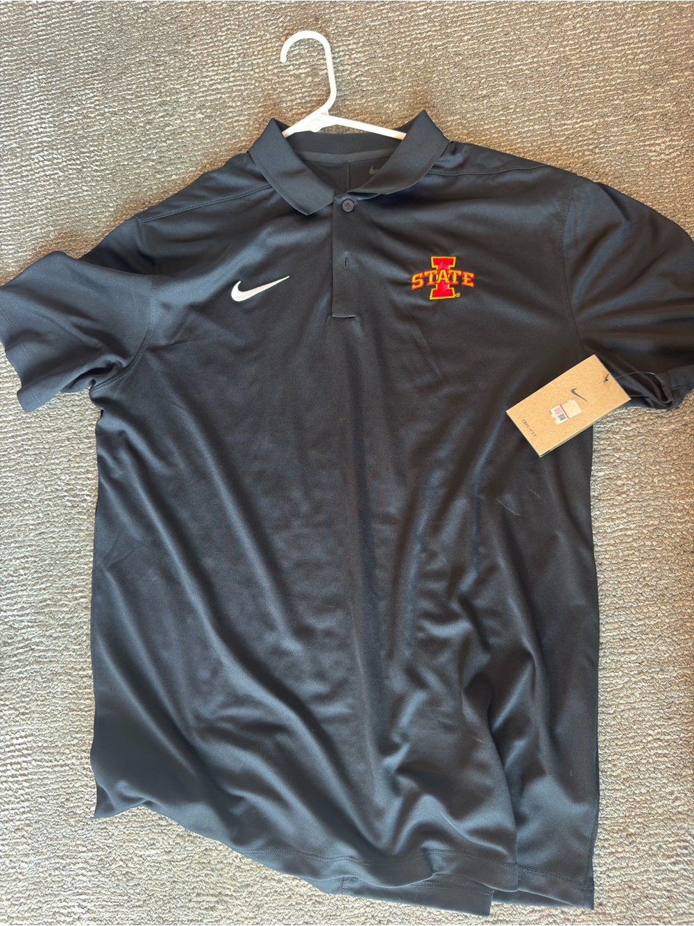 NWT Nike Iowa State Cyclones Black Polo Shirt